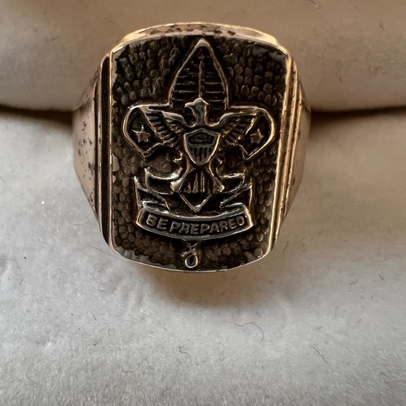 SOLD 6/27 Vintage Sterling Sliver Boy Scout Ring - Picture 2 of 8